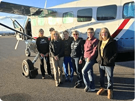 Group of volunteers outdoors